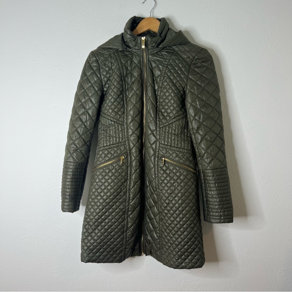 Via Spiga Olive Quilted Puffer Jacket size XS